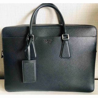 プラダ(PRADA)の【新品】PRADA プラダサフィアーノ　レザーブリーフケース　ビジネスバッグ　黒(ビジネスバッグ)