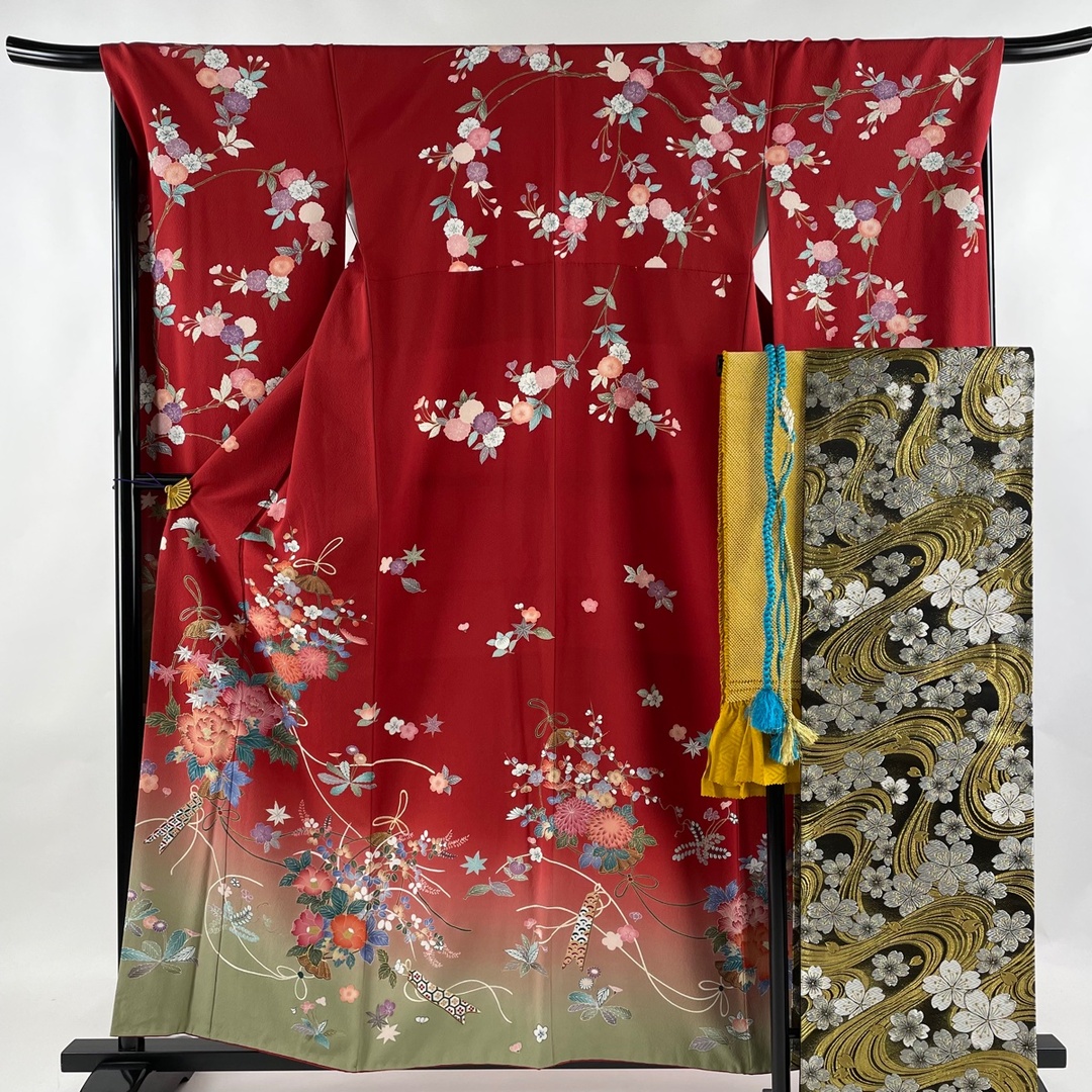 振袖 身丈160cm 裄丈68.5cm L 正絹 美品 秀品