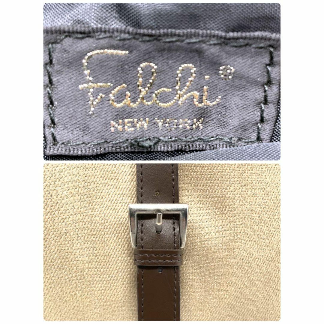 falchi New York(ファルチニューヨーク)の【Falchi NEW YORK】キャンバス地×レザートートバッグ レディースのバッグ(ハンドバッグ)の商品写真