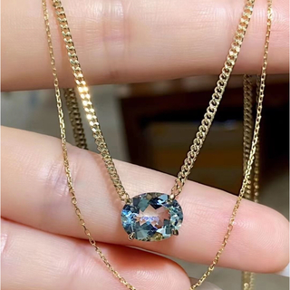 天然アクアマリン   ネックレス 2.33ct k18 ¥