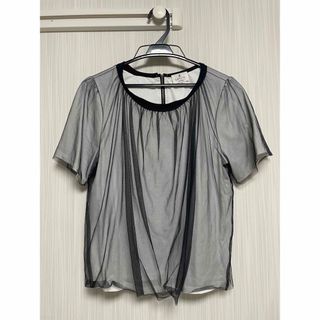 ランバンオンブルー(LANVIN en Bleu)のランバンオンブルー オーガンジーTシャツ lanvin en blue(Tシャツ(半袖/袖なし))