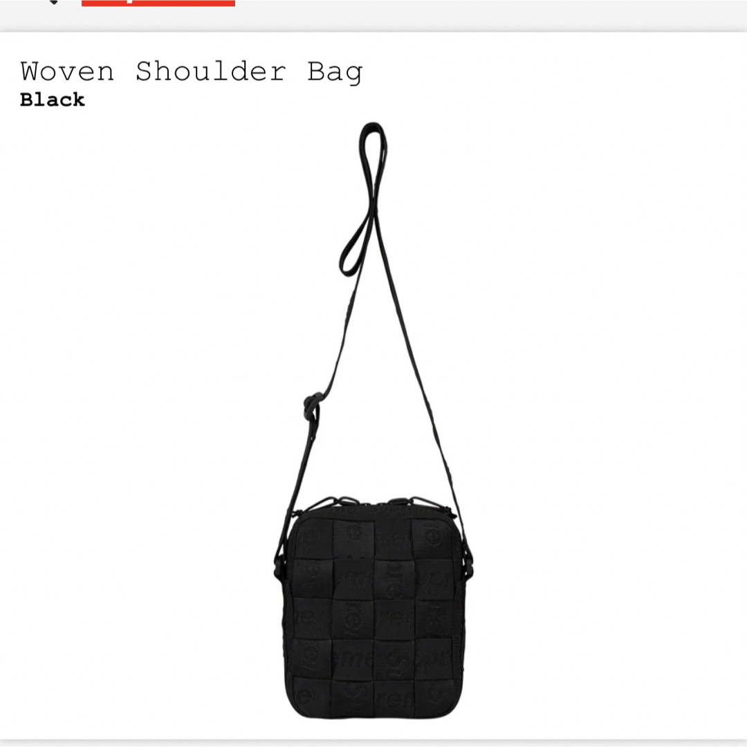 黒 Supreme Woven Shoulder Bag ショルダーバッグ 1