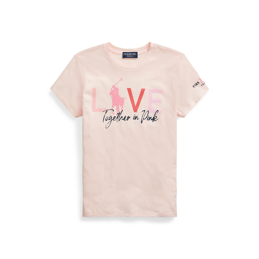 POLO RALPH LAUREN(ポロラルフローレン)のポロラルフローレン Pink Pony コットン クルーネック Tシャツ レディースのトップス(Tシャツ(半袖/袖なし))の商品写真