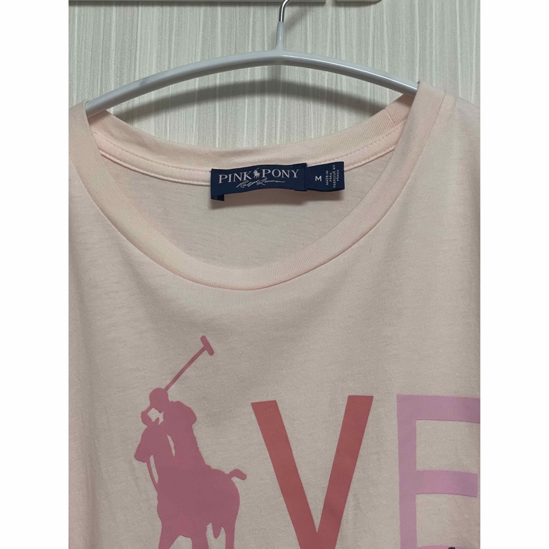 POLO RALPH LAUREN(ポロラルフローレン)のポロラルフローレン Pink Pony コットン クルーネック Tシャツ レディースのトップス(Tシャツ(半袖/袖なし))の商品写真