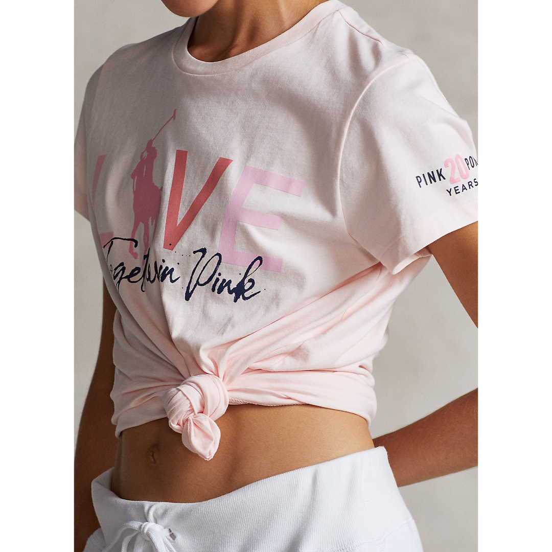 POLO RALPH LAUREN(ポロラルフローレン)のポロラルフローレン Pink Pony コットン クルーネック Tシャツ レディースのトップス(Tシャツ(半袖/袖なし))の商品写真