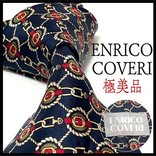 ENRICO COVERI - 極美品✨ エンリココベリ  ネクタイ  ネイビー  シルク  お洒落✨