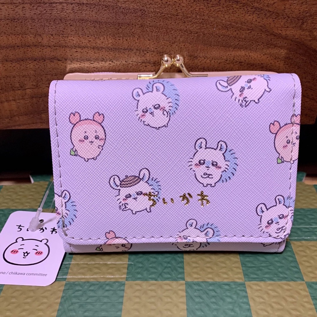 ちいかわ(チイカワ)のちいかわ モモンガ カニちゃん 折りたたみ財布 がま口 アベイル レディースのファッション小物(財布)の商品写真