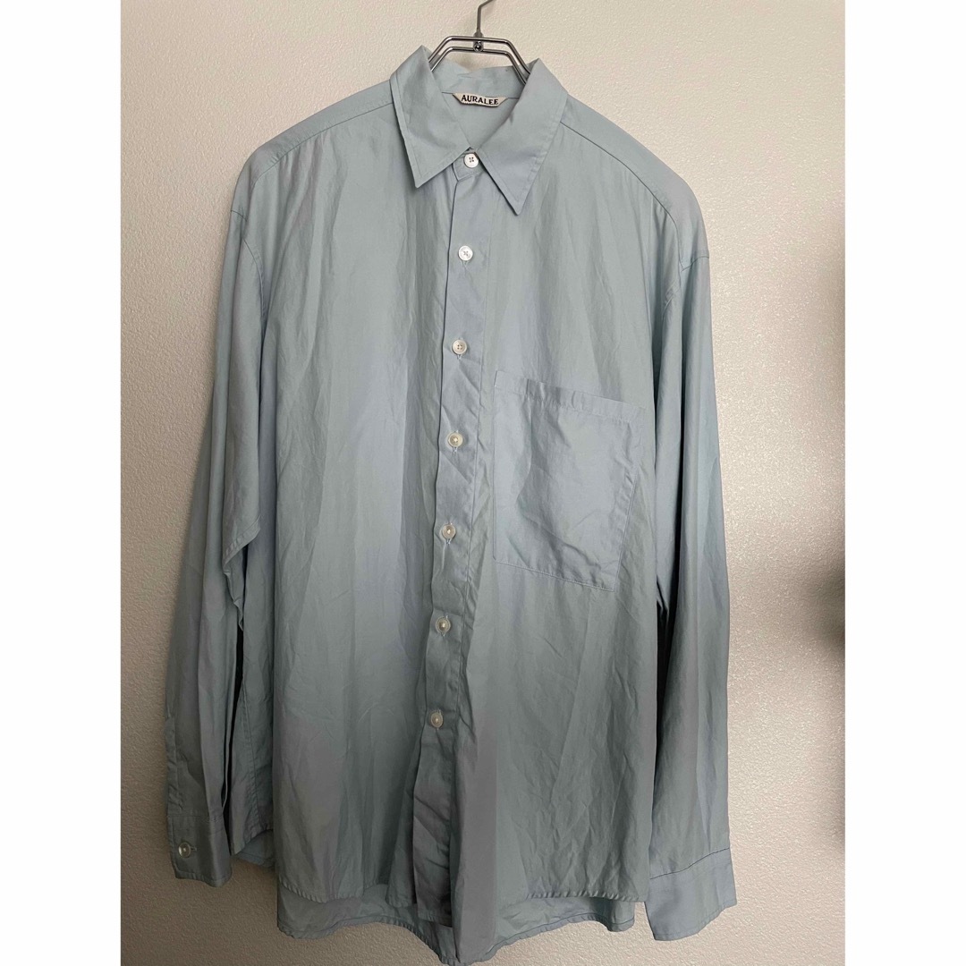 AURALEE WASHED FINX TWILL BIG SHIRTS