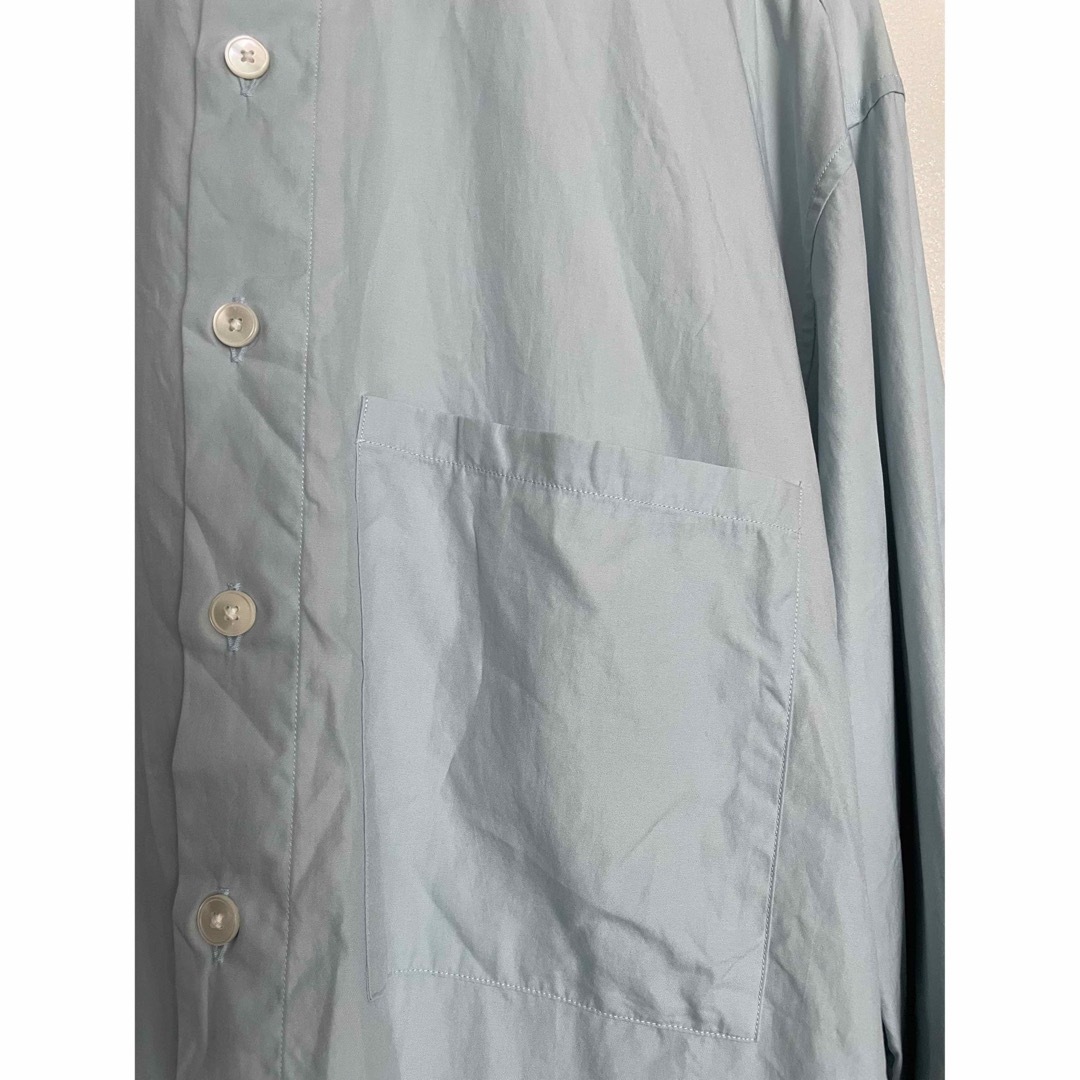 AURALEE WASHED FINX TWILL BIG SHIRTS 5