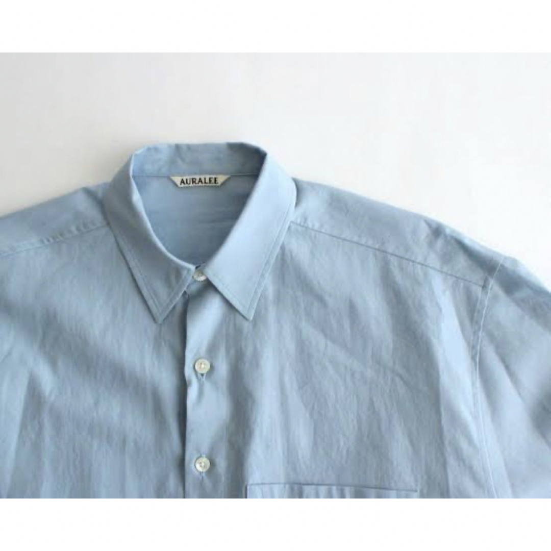 AURALEE WASHED FINX TWILL BIG SHIRTS