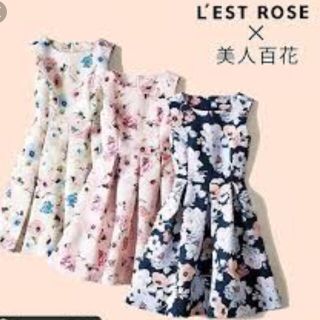 レストローズ(L'EST ROSE)のレストローズ 美人百花コラボワンピース(ひざ丈ワンピース)