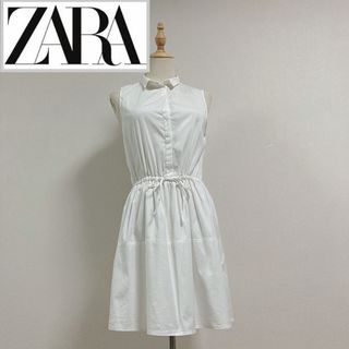 ZARA ノースリーブ  シャツワンピース