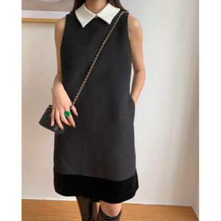 バースデーバッシュ(BIRTHDAY BASH)のbirthdaybash Mona black mini dress ワンピース(ひざ丈ワンピース)