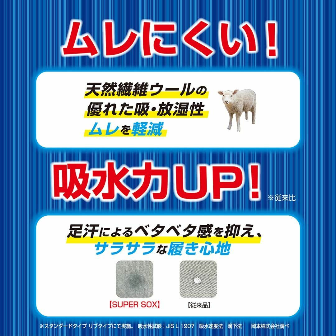 オカモト 靴下 24時間におわない Super SOXスーパーソックス 足底サポ