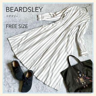 BEARDSLEY】ビアズリー ロング シャツワンピース ストライプ柄 F www ...