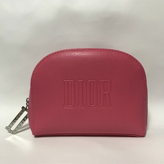 ディオール(Dior)の未使用 ディオール レザー調 コスメポーチ ピンク 桃色 DIOR(ポーチ)