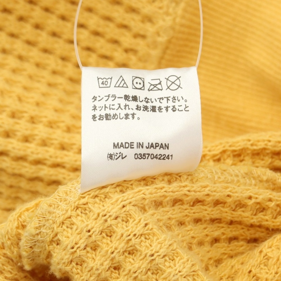 【中古】サルサニット SALSA KNIT ミドルゲージコットン クルーネックニット イエロー系【サイズFREE】【メンズ】 メンズのトップス(ニット/セーター)の商品写真