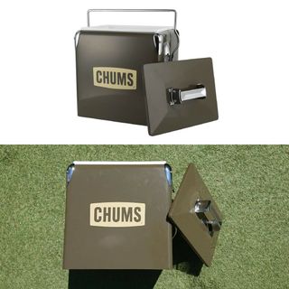 CHUMS チャムス スチール クーラーボックス カーキ ベージュ 12L(その他)