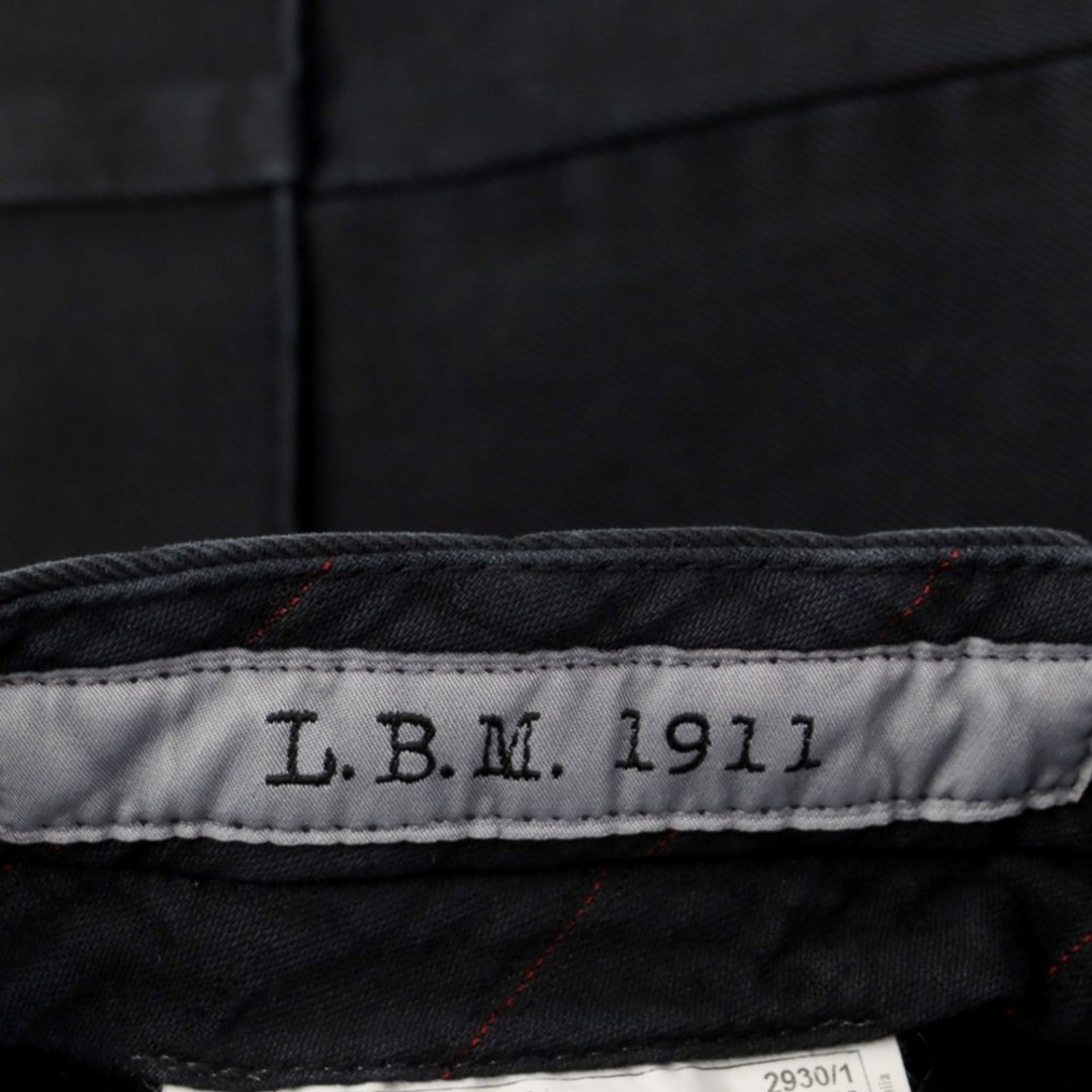 【新品アウトレット】エルビーエム1911 L.B.M.1911 コットン カジュアルスラックス パンツ ブラック【サイズ48】【メンズ】