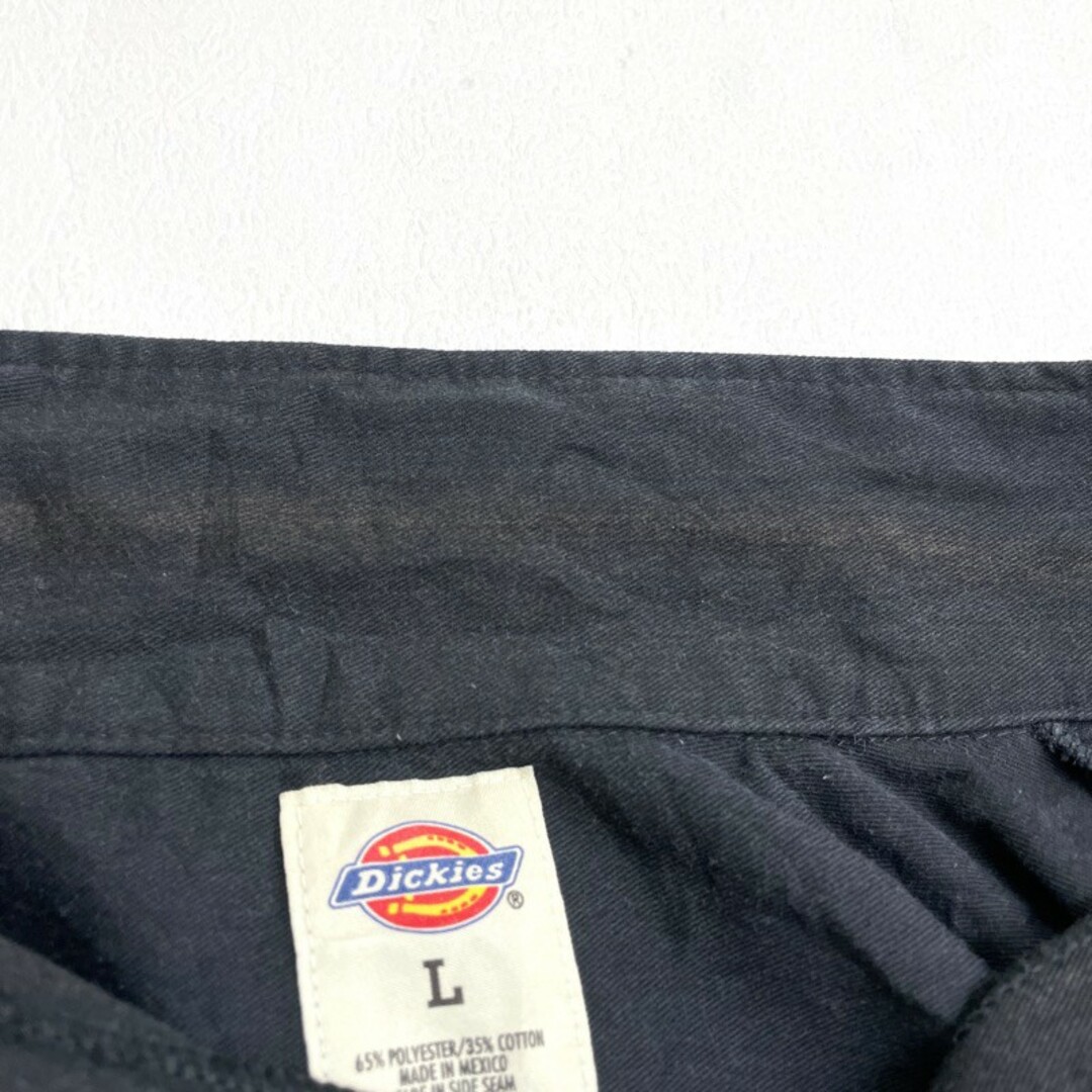 Dickies(ディッキーズ)のUS古着 ディッキーズ Dickies ワークシャツ 半袖 無地 サイズ：メンズ L ブラック【中古】 メンズのトップス(シャツ)の商品写真