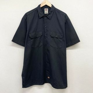 ディッキーズ(Dickies)のUS古着 ディッキーズ Dickies ワークシャツ 半袖 無地 サイズ：メンズ L ブラック【中古】(シャツ)