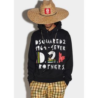 DSQUARED2 - 2023SS D2 BROS COOL HOODIE パーカー S ホワイトの通販 ...