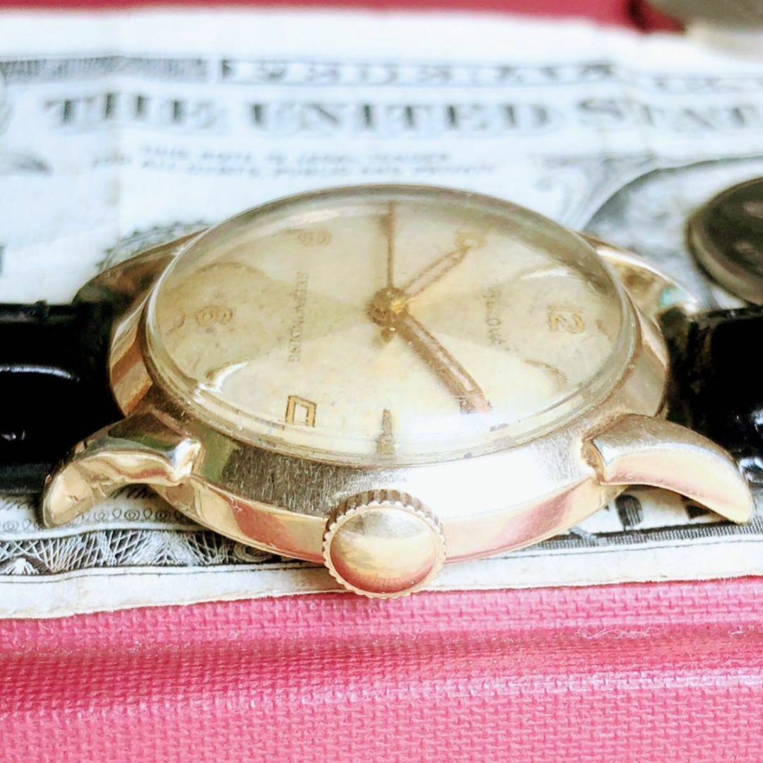 #2682【シックでお洒落】メンズ 腕時計 ブローバ 自動巻き 金張り 動作品