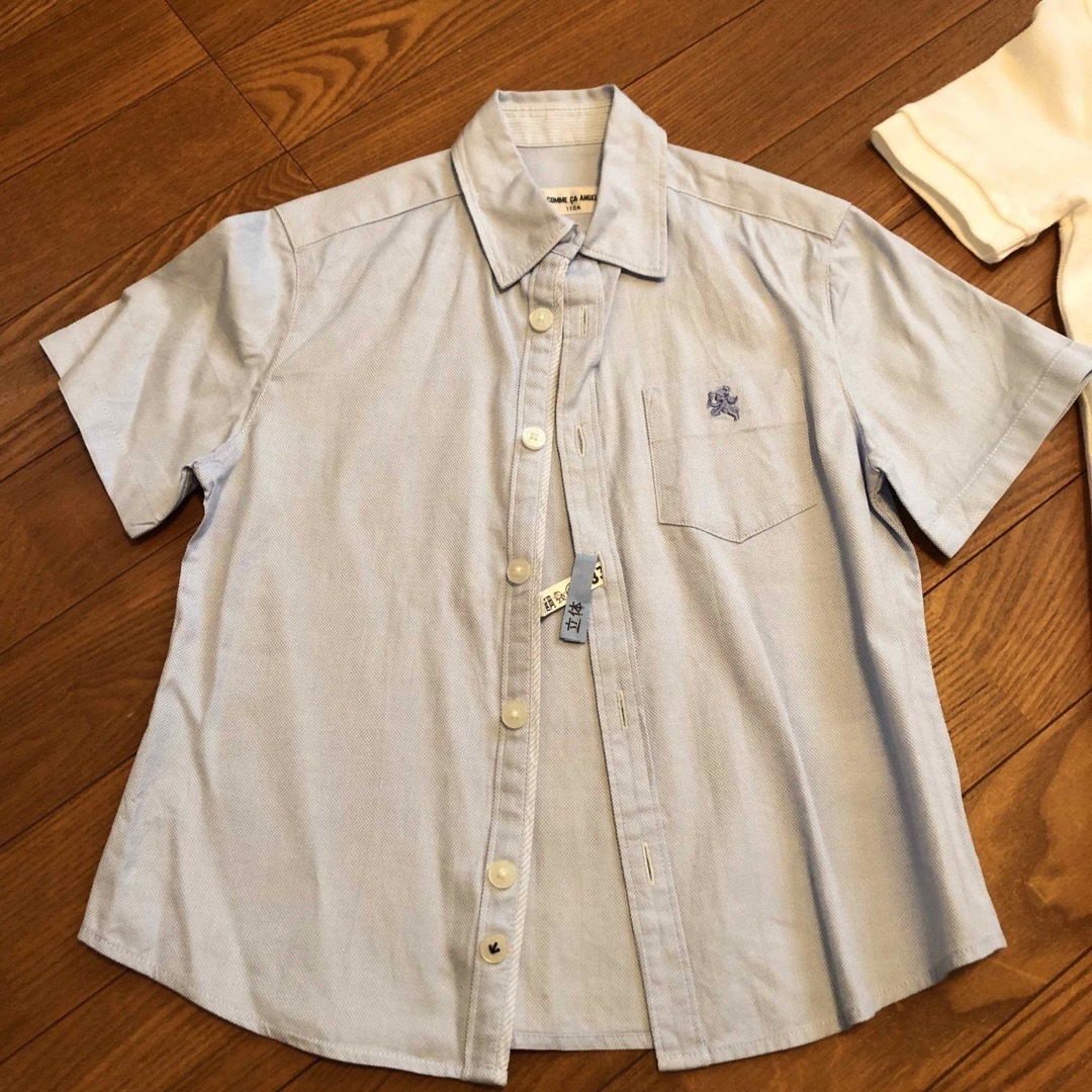 POLO RALPH LAUREN(ポロラルフローレン)のコムサ　ラルフローレン　シャツ110cm 2点セット キッズ/ベビー/マタニティのキッズ服男の子用(90cm~)(Tシャツ/カットソー)の商品写真