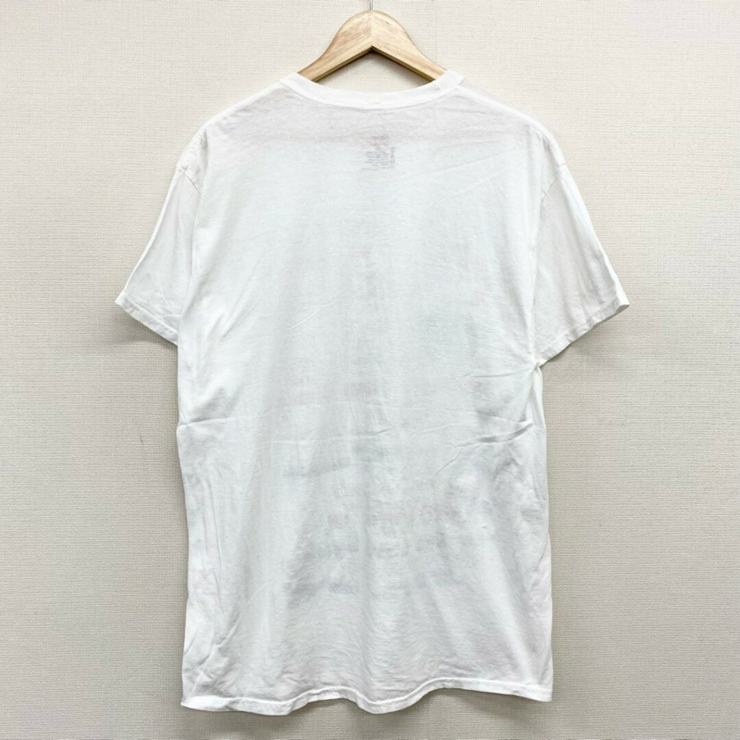 Hanes(ヘインズ)のUS古着 グラフィック文字 刺繍デザイン Tシャツ 半袖 サイズ：メンズ L ホワイト【中古】 メンズのトップス(Tシャツ/カットソー(半袖/袖なし))の商品写真