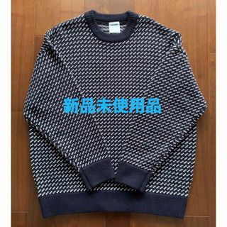 MACOBER バーズアイ ローゲージニット セーター 灰×赤 XL相当 - ニット