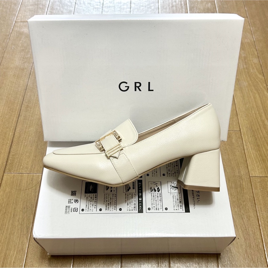 GRL(グレイル)の【GRL】スクエアトゥ ローファー／ヒール／パンプス レディースの靴/シューズ(ハイヒール/パンプス)の商品写真