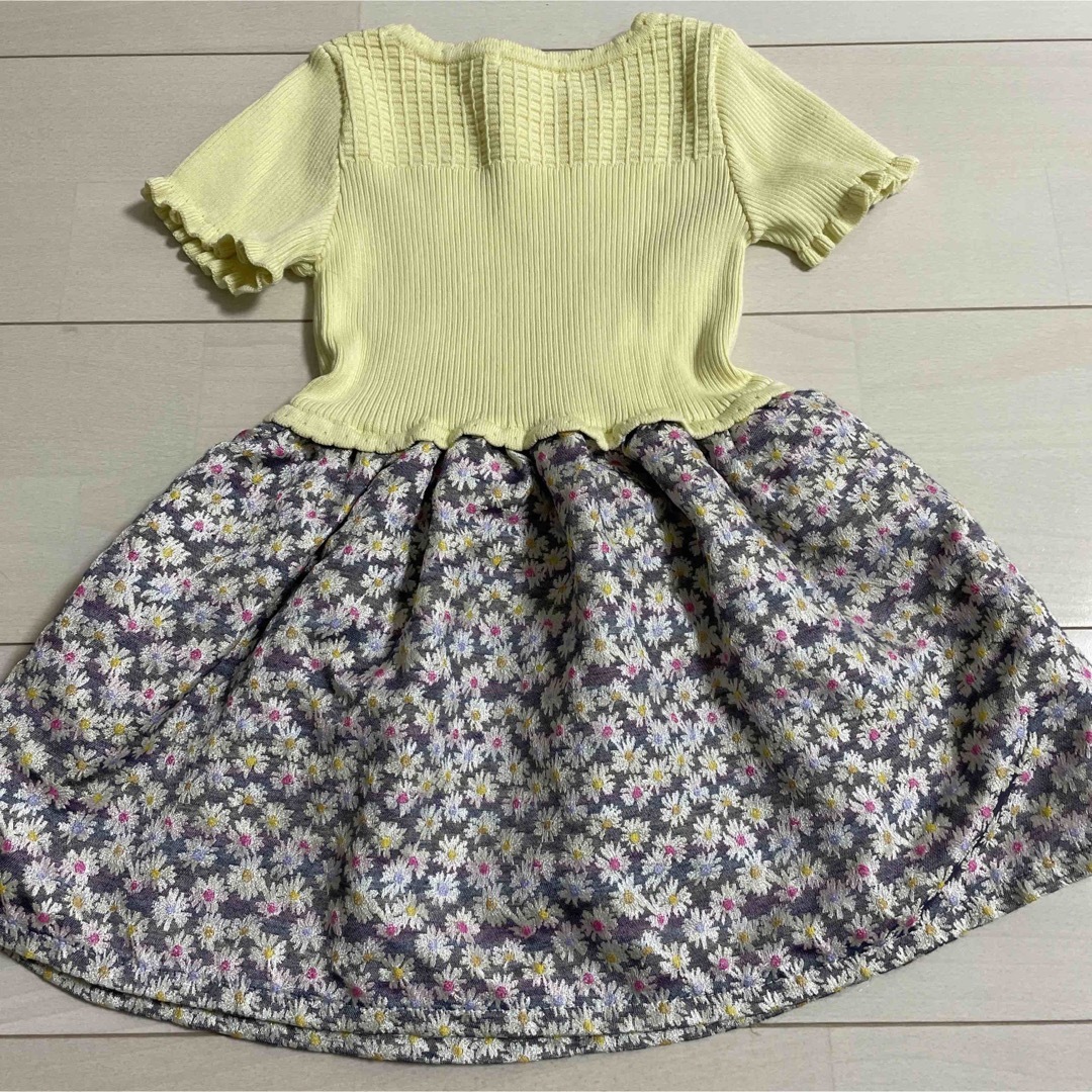 TOCCA(トッカ)のトッカ　TOCCA ワンピース　90 イエロー　ジャガード　フラワー柄 キッズ/ベビー/マタニティのキッズ服女の子用(90cm~)(ワンピース)の商品写真