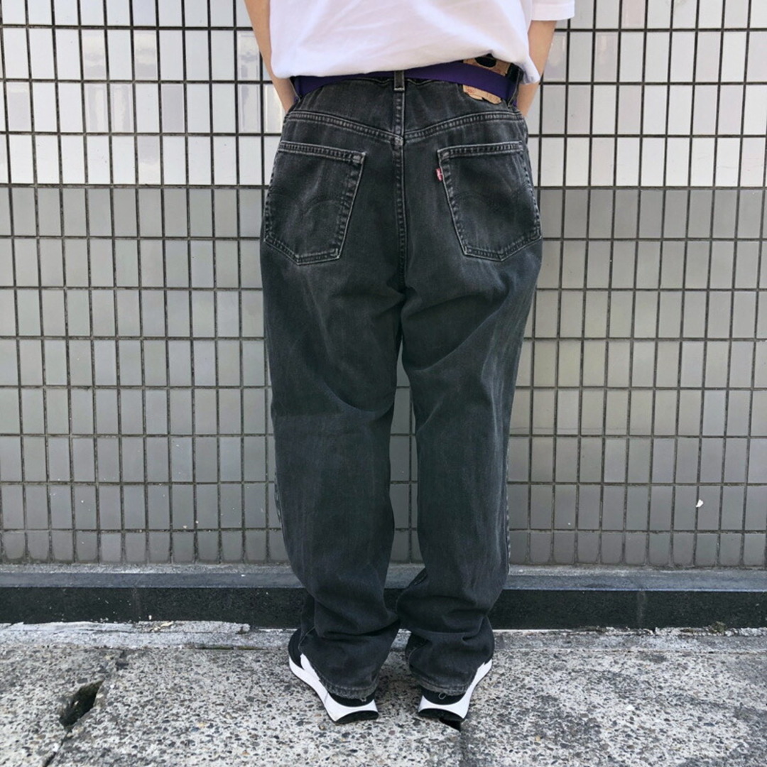 US USA製 リーバイス Levi's 550 ブラックデニム パンツ テーパード REXED FIT サイズ：W41 L30 3