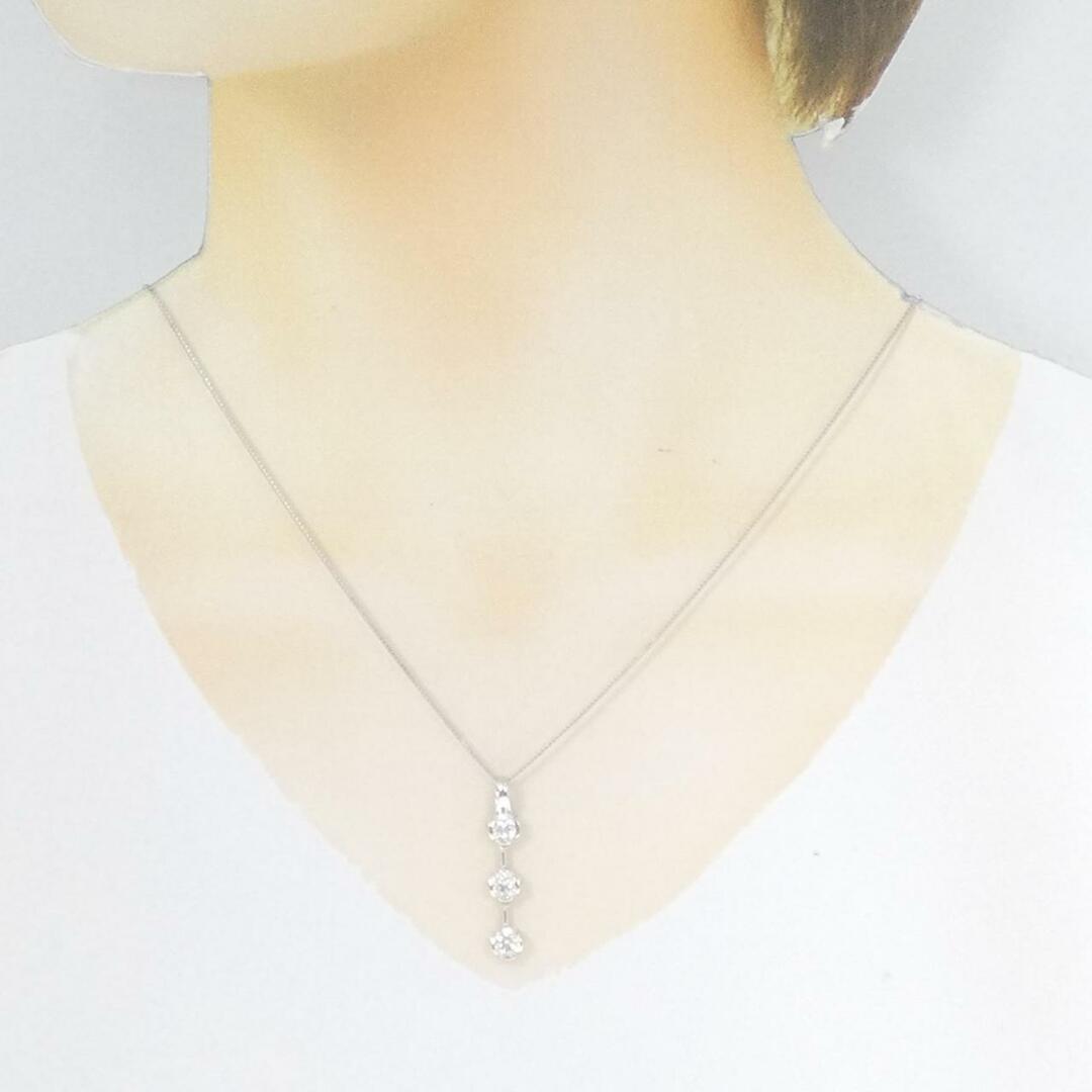 K18WG ダイヤモンド ネックレス 1.002CT