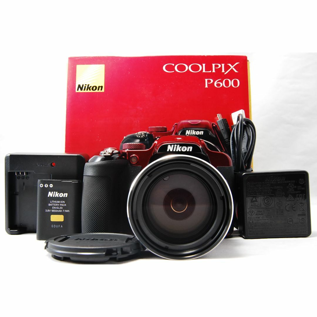 ストア Nikon COOLPIX P600 レッド コンパクトデジタルカメラ