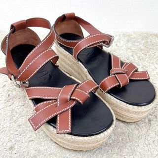 引越しのためセール　Loewe Wedge sandal in calfskinレディース