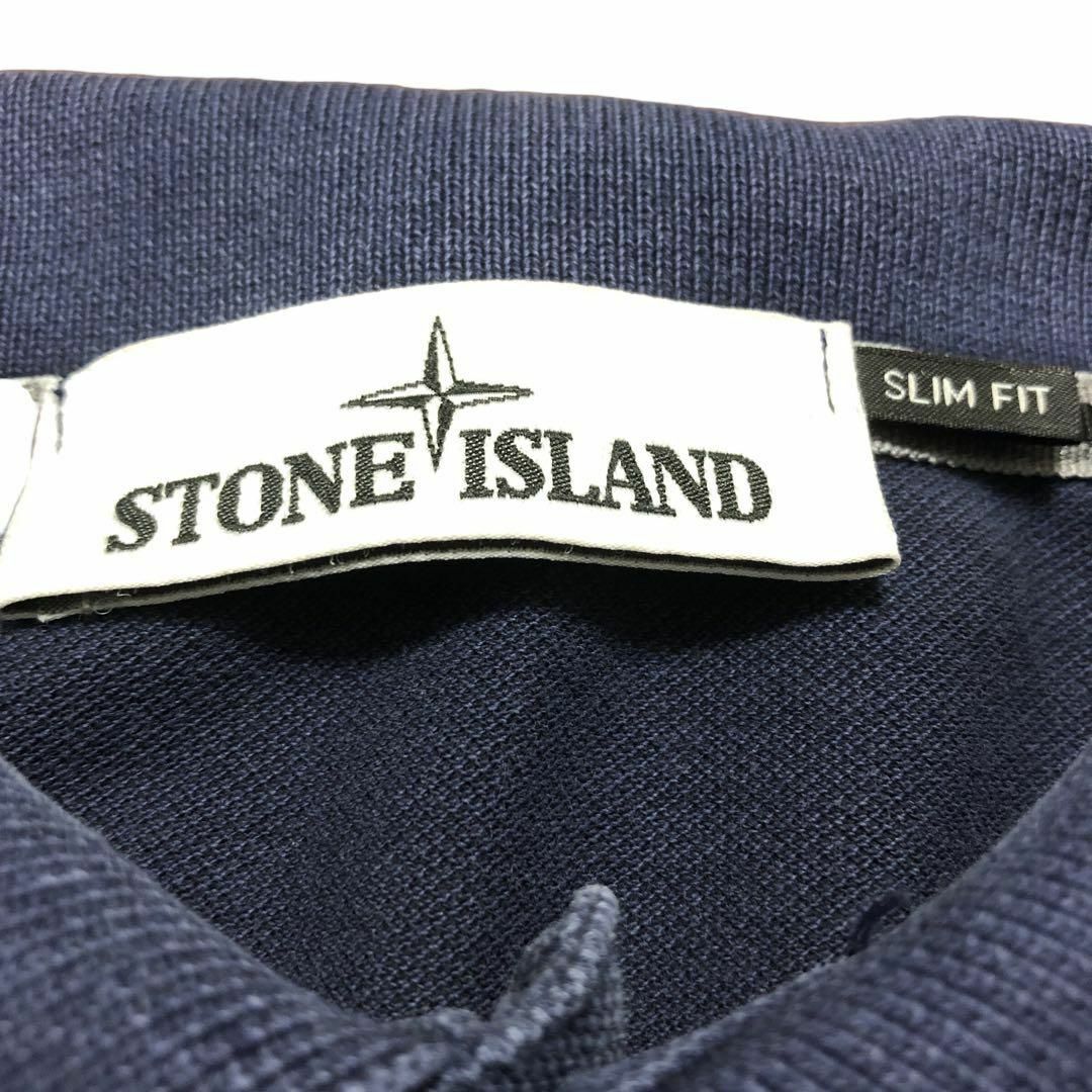 STONE ISLAND(ストーンアイランド)のSTONE ISLAND ストーンアイランド 半袖 ポロシャツ ネイビー M メンズのトップス(ポロシャツ)の商品写真