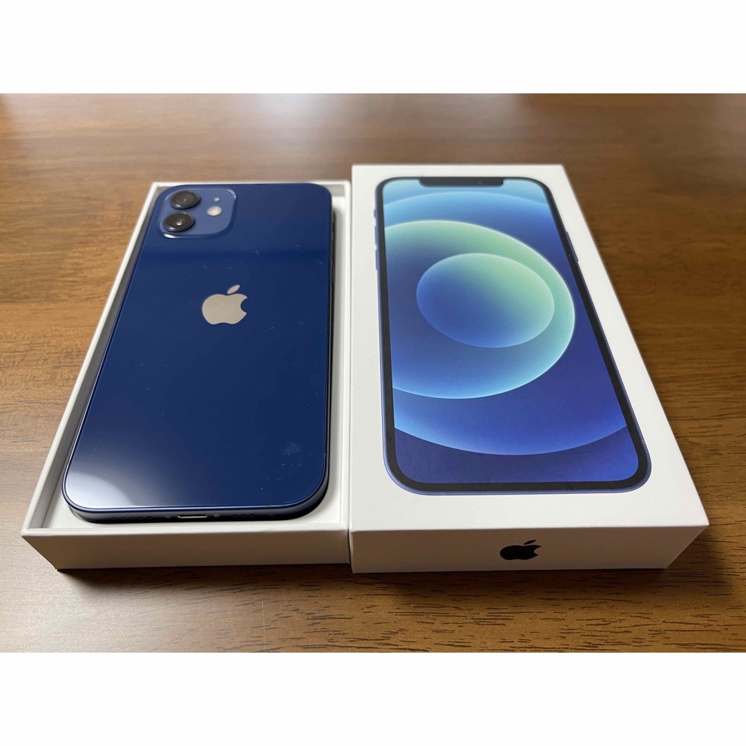 【美品】iPhone 12 ブルー 256GB 箱付き SIMロック解除済みブルーキャリア