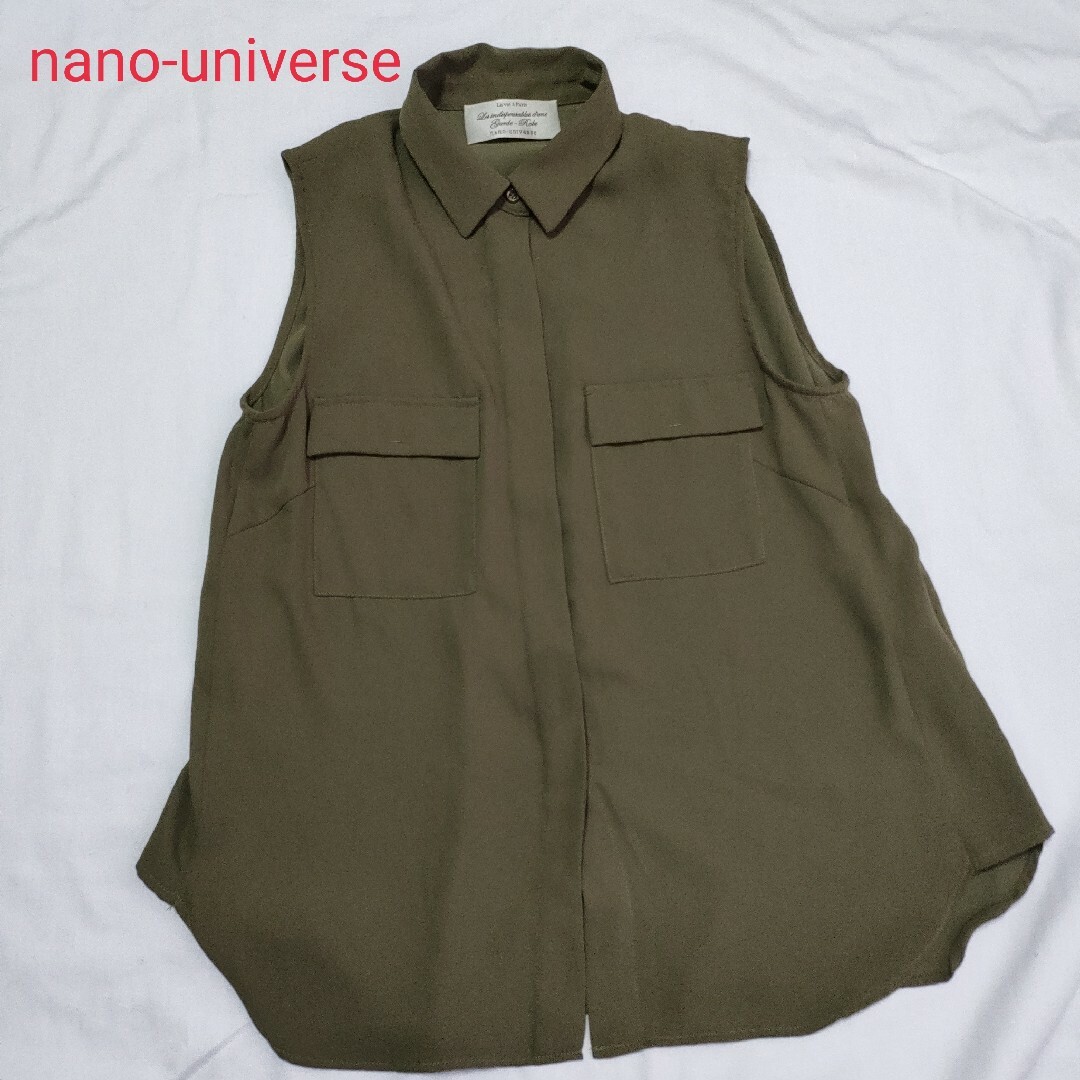 nano・universe(ナノユニバース)のnano-universe ナノユニバース　　ノースリーブ　ブラウス レディースのトップス(シャツ/ブラウス(半袖/袖なし))の商品写真