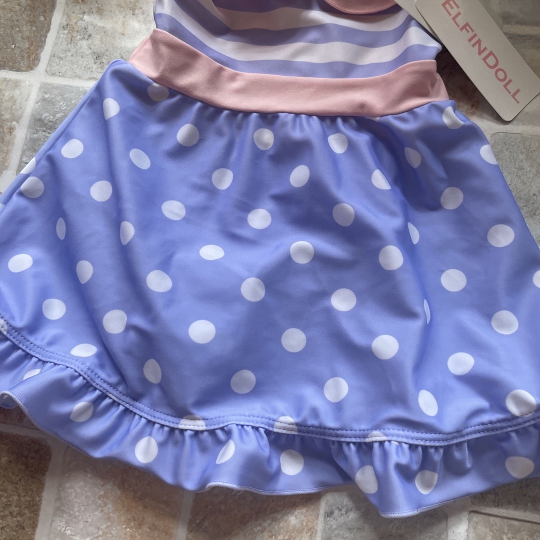 新品　ピンクと紫の可愛い水着　80  フリフリ キッズ/ベビー/マタニティのベビー服(~85cm)(水着)の商品写真