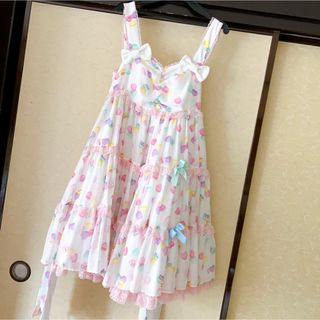 アンジェリックプリティー(Angelic Pretty)のSugar Hearts JSKシロ(ひざ丈ワンピース)