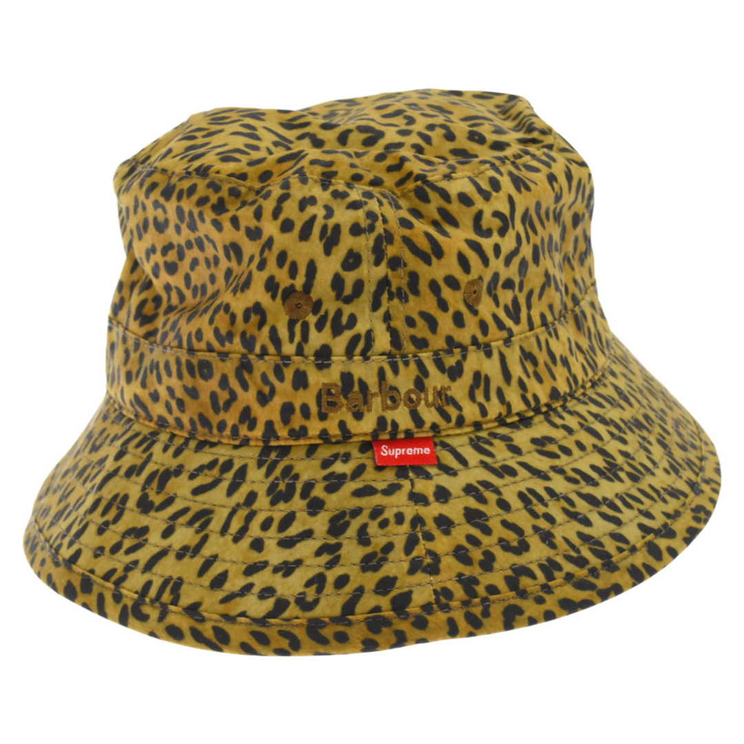 Supreme(シュプリーム)のSUPREME シュプリーム 20SS×Barbour Waxed Cotton Crusher Hat×バブアー ワックスコットン レオパード クラッシャーハット バケットハット 帽子 イエロー メンズの帽子(ハット)の商品写真