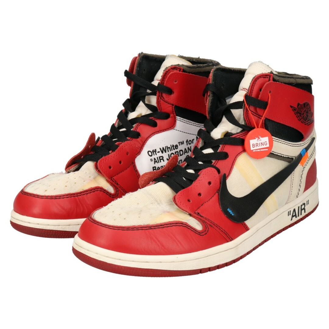 NIKE ナイキ ×OFF-WHITE THE 10: AIR JORDAN 1 CHICAGOオフホワイト ザテン エアジョーダン1 シカゴ ハイカットスニーカー US10.5/28.5cm AA3834-101