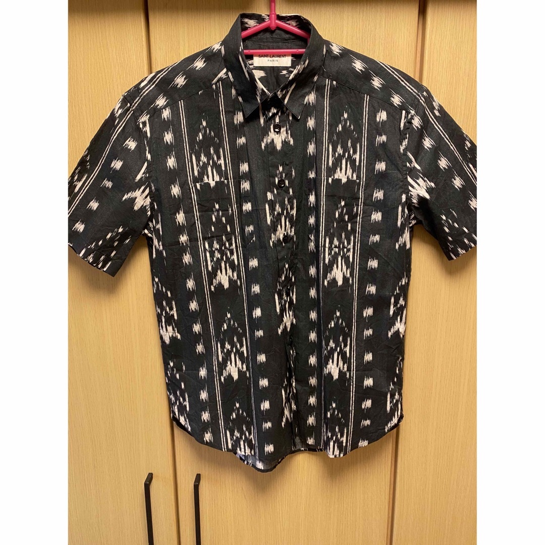 正規 18SS Saint Laurent サンローランパリ 総柄 シャツ