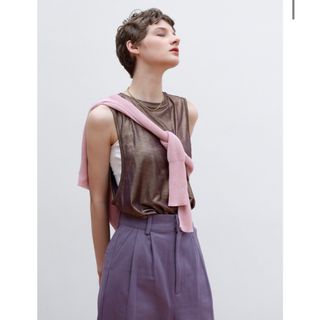 ビューティアンドユースユナイテッドアローズ(BEAUTY&YOUTH UNITED ARROWS)のKATRINTOKYO グリッタースリーブレストップス(カットソー(半袖/袖なし))