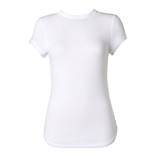 ボーダーズアットバルコニー(BORDERS at BALCONY)のボーダーズアットバルコニー　白リブTシャツ(Tシャツ(半袖/袖なし))