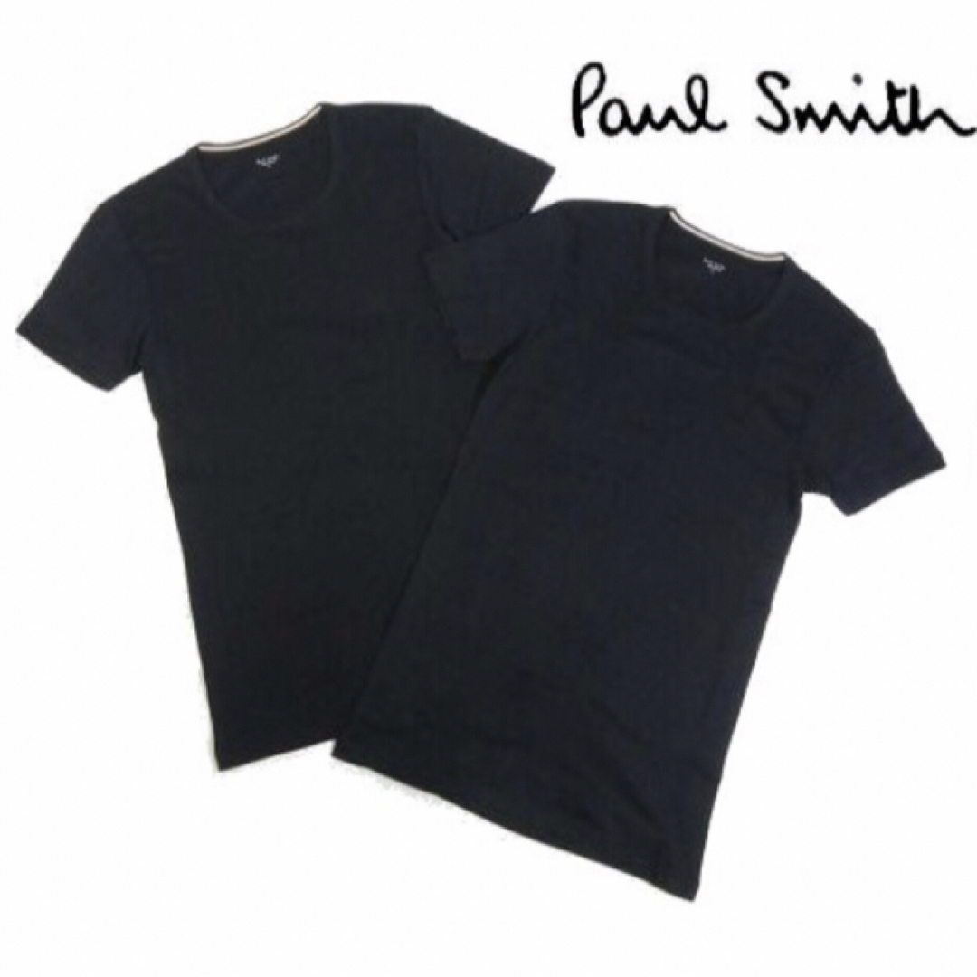 Paul Smith(ポールスミス)の【ポールスミス/Paul Smith】クルーネックインナーTシャツ・黒M×2枚 メンズのトップス(Tシャツ/カットソー(半袖/袖なし))の商品写真
