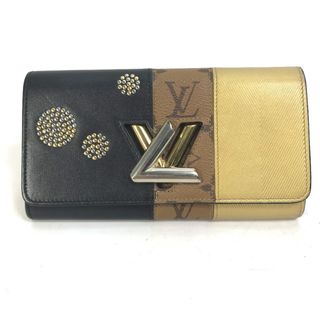 ルイヴィトン(LOUIS VUITTON)のルイヴィトン LOUIS VUITTON ポルトフォイユ ツイスト M64477 モノグラムリバース フラップあり 長財布 モノグラムキャンバス ブラック(財布)