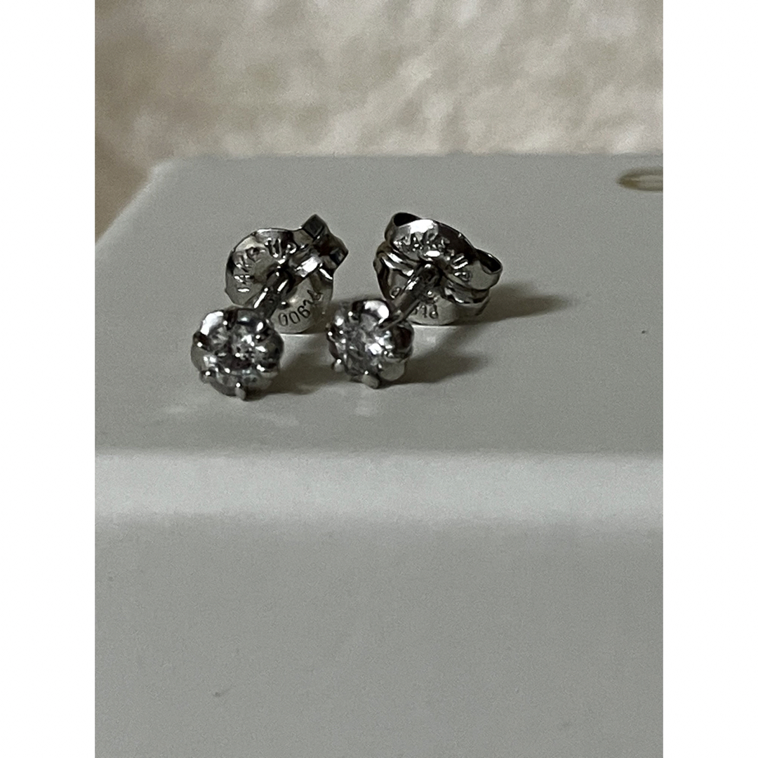 TAKE-UP テイクアップ Ptダイヤモンド セカンドピアス0. 1ct