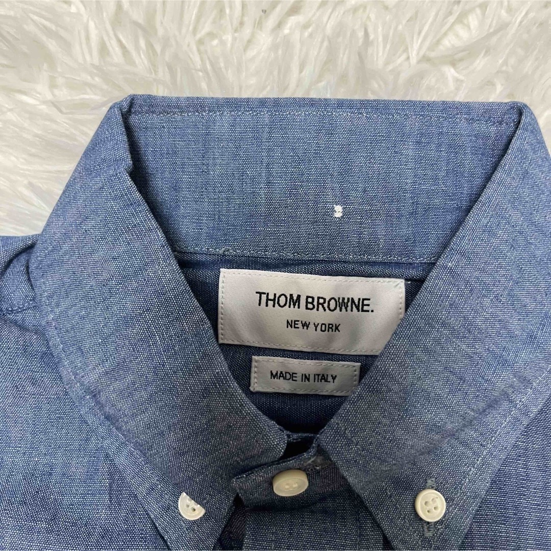 トムブラウン Thom Browne デニム 4bar シャツ ボタン-